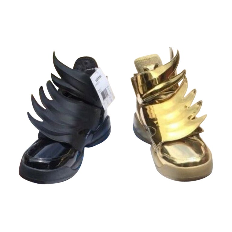 Integral Horno Ambos Hot Bundle Adidas Jeremy Scott Wings 3.0 JS Gold&black Batman Shoes US 5  For Sale at 1stDibs