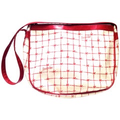 Vintage Rare 1970's Courreges Purse - White and Red 
