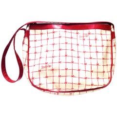 Retro Rare 1970's Courreges Purse - White and Red 