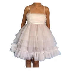 Dolce & Gabbana S/S 1992 Runway White Tulle Ballerina Mini Dress