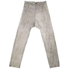 ALEXANDRE PLOKHOV Size 30 Gray Printed Cotton Drop Crotch Pants 5