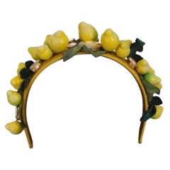 Dolce & Gabbana crystal embellished Sicily lemon motive diadem