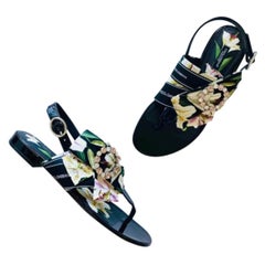 Dolce & Gabbana soft floral sandals flip flops shoes