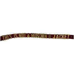 Vintage Moschino Redwall-This Is Not A Moschino Jacket- belt 42 1980s