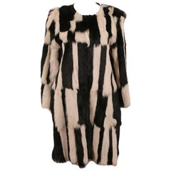 Isabel Marant black and ecru goat hair Alea coat, C. 2014