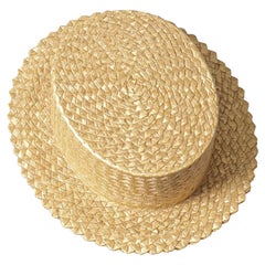 Sombrero de paja cuadrado vintage