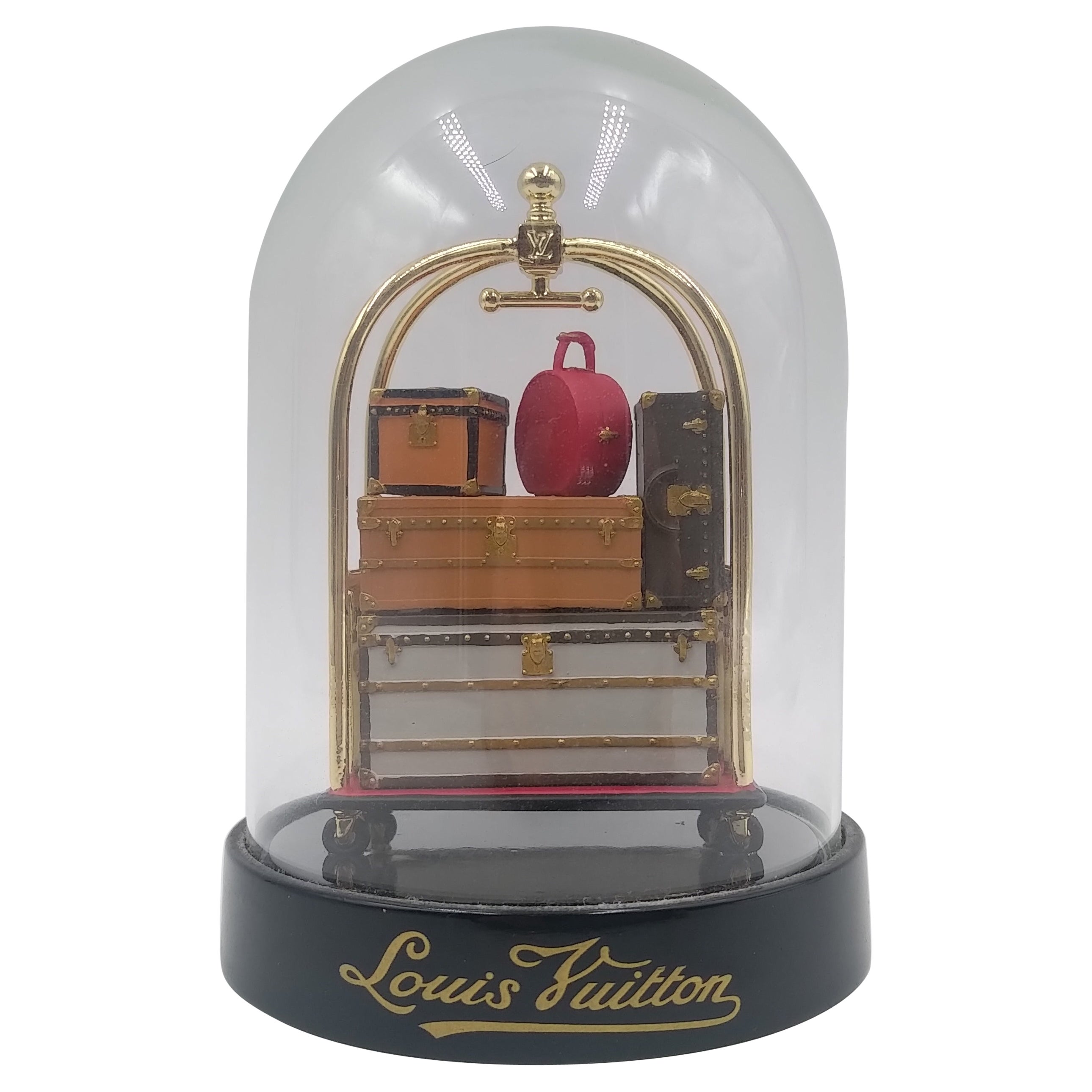 "The Trunk and Bag Trolley" Louis Vuitton Snow Globe For Sale