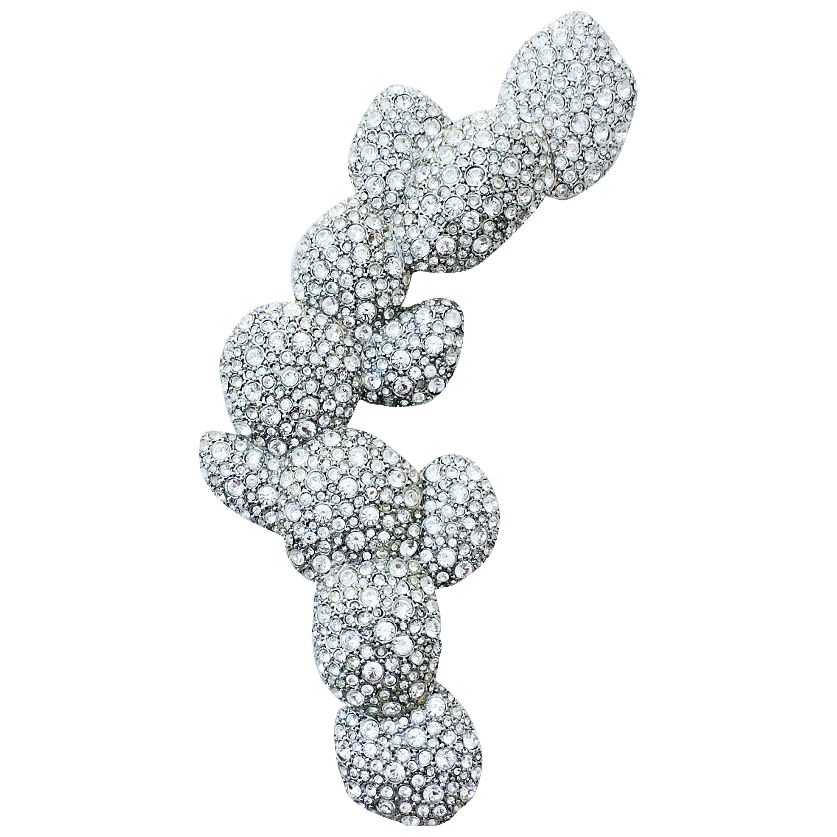 Huge Sonia Rykiel Crystal Encrusted Brooch ca.1980