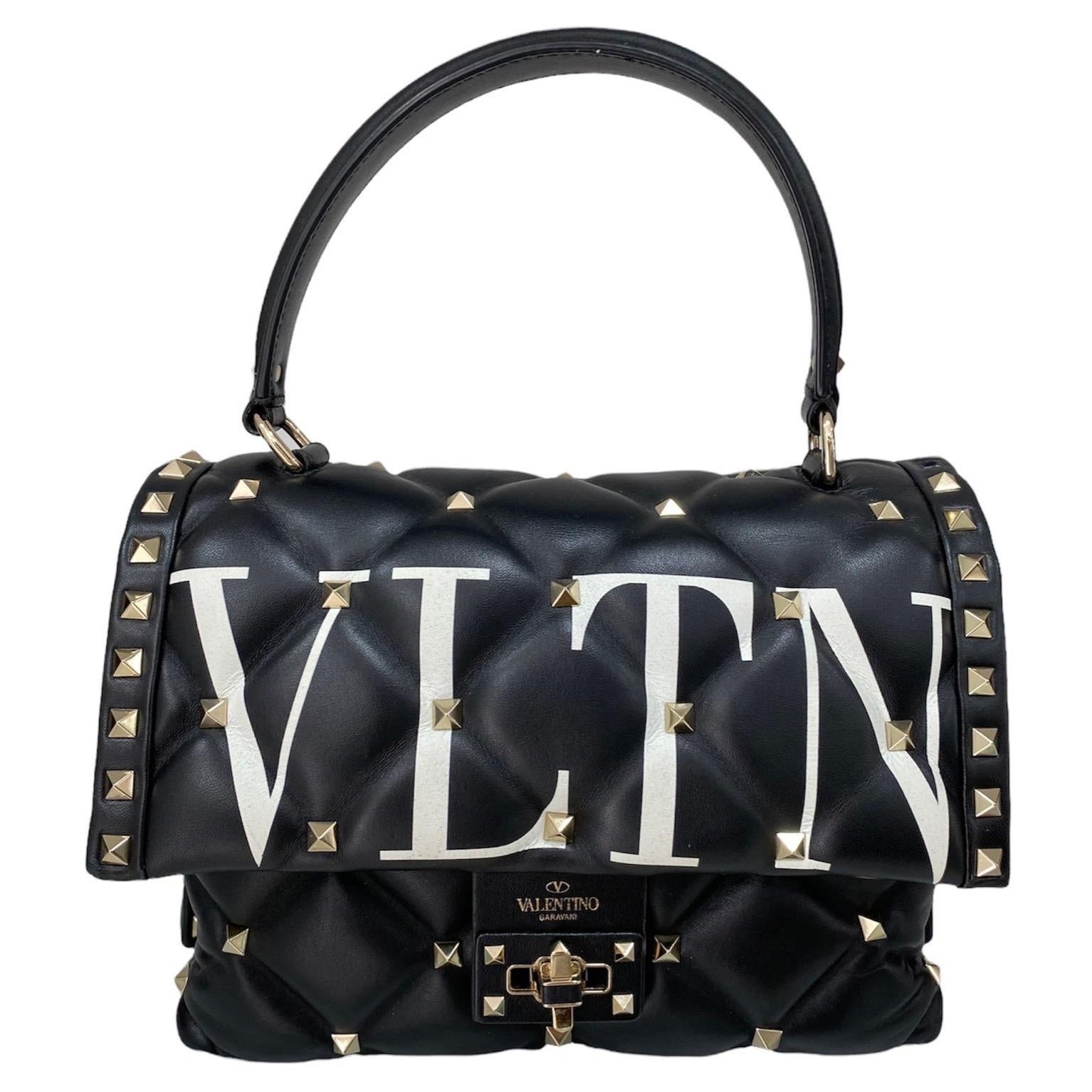 Valentino Candystud Black Handbag