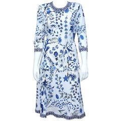 1990s Averardo Bessi Graphic Floral Cotton 2-Piece Outfit