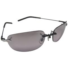 Kieselstein Cord Lavender Lens Black Wire Sunglasses in Designer Case 