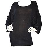 1980s Azzedine Alaia Black Dolman Sleeve Vintage 80s Mini Dress or Sweater