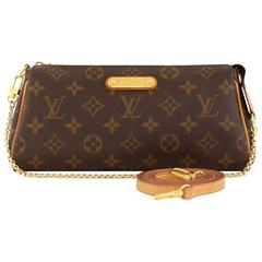 Louis Vuitton Eva Monogram Canvas Pochette Bag + Strap