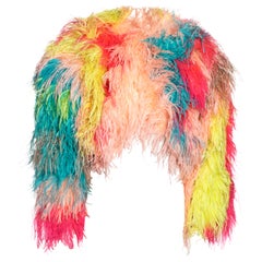 Dolce & Gabbana multicoloured ostrich feather-embellished bolero jacket, fw 2021
