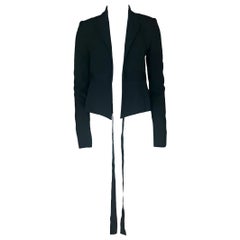 Bonnie Young - Giacca blazer in lana nera, taglia 2 con etichetta