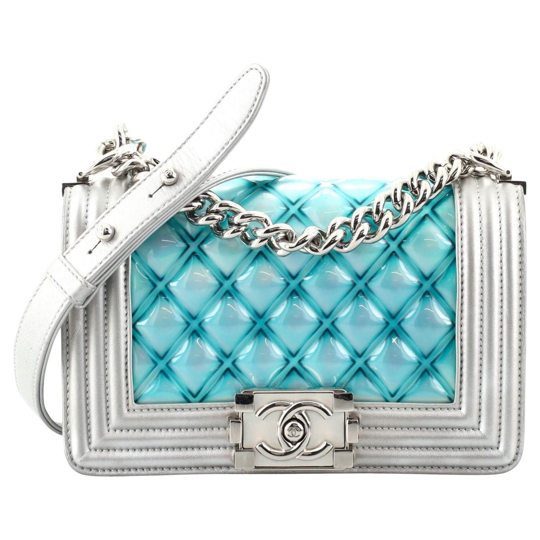 Chanel Cobalt Blue Quilted Lambskin Mini Pouch For Sale at 1stDibs