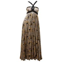 Etro Metallic Empire Waist Gown W/ Velvet Detail 2