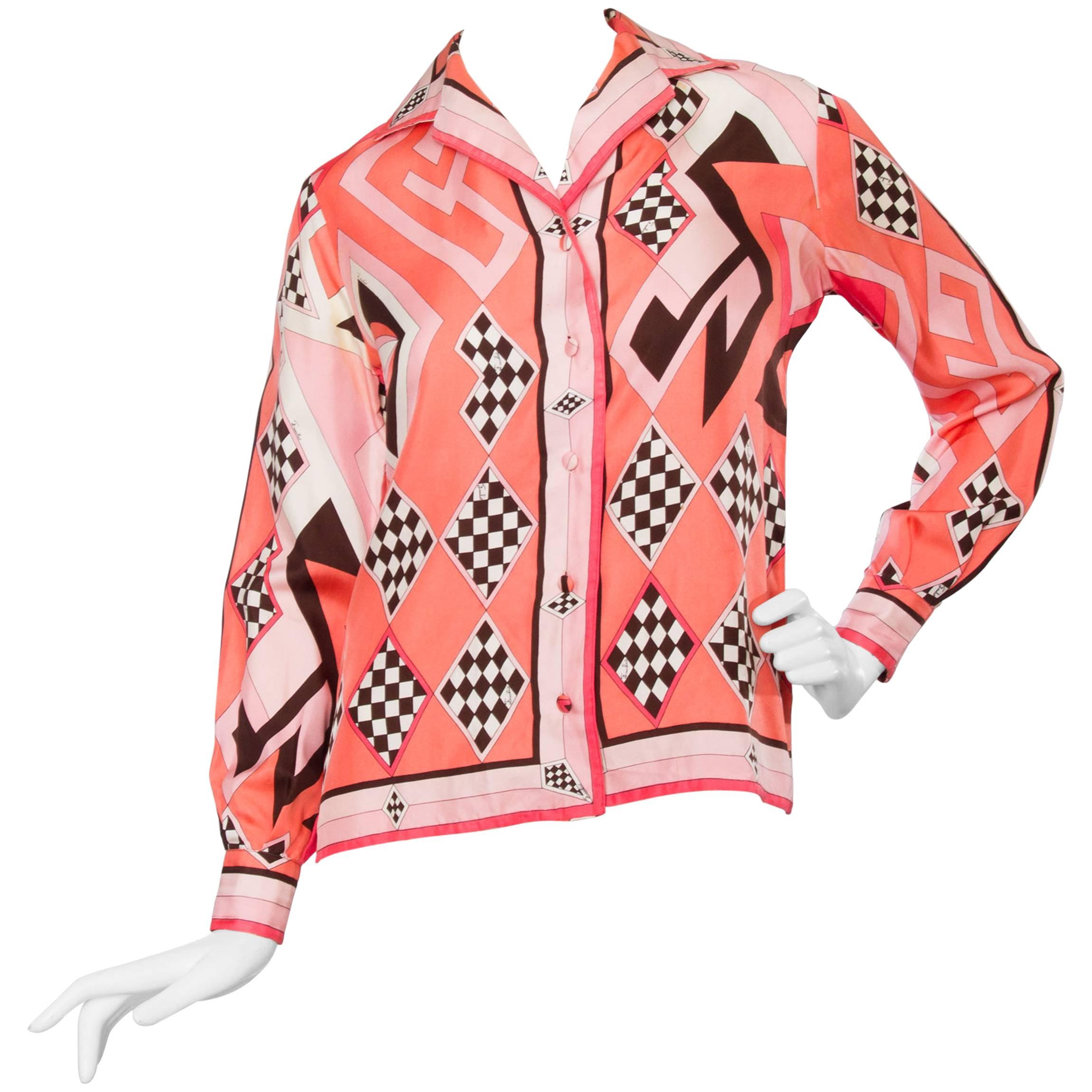 1960s Emillio Pucci Silk Blouse