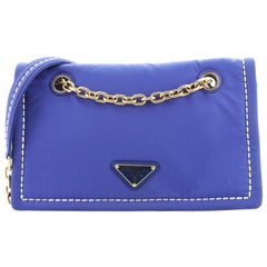 Prada Padded Chain Flap Bag Tessuto Medium