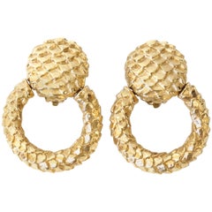 1980s Givenchy Gold Hoop Earrings