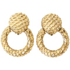 1980s Givenchy Gold Hoop Earrings 1