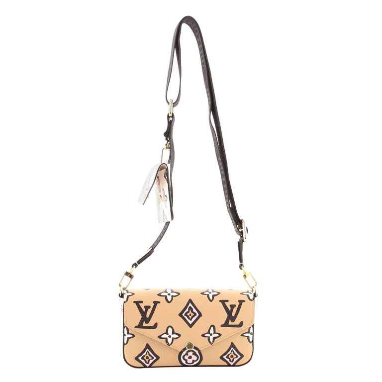 Louis Vuitton Felicie Strap & Go Handbag Wild at Heart Monogram Giant  Neutral 1725112