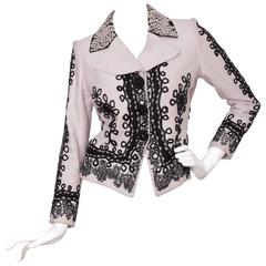 90s Christian Lacroix Lavender Haute Couture Blazer 12
