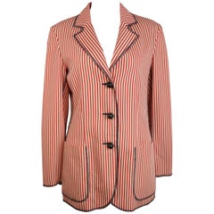Vintage Moschino Cheap and Chic Red/White Striped Jacket 