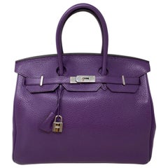 Hermes Ultra Violet Birkin 35 Bag