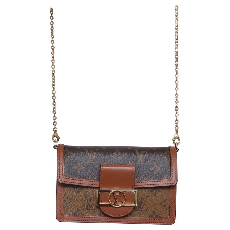 Louis Vuitton Dauphine Chain Wallet Reverse Monogram Canvas at 1stDibs