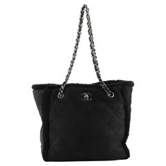 Auth CHANEL COCO NEIGE Handbag Shoulder Bag Black/Pink Bore/Leather -  99490f