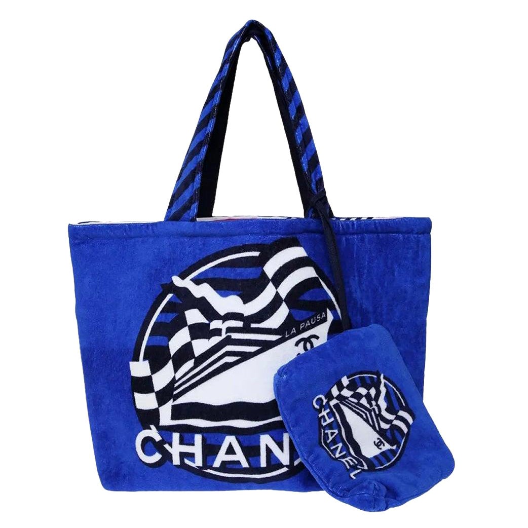 Chanel blue multicoloured La Pausa sea shoulder bag