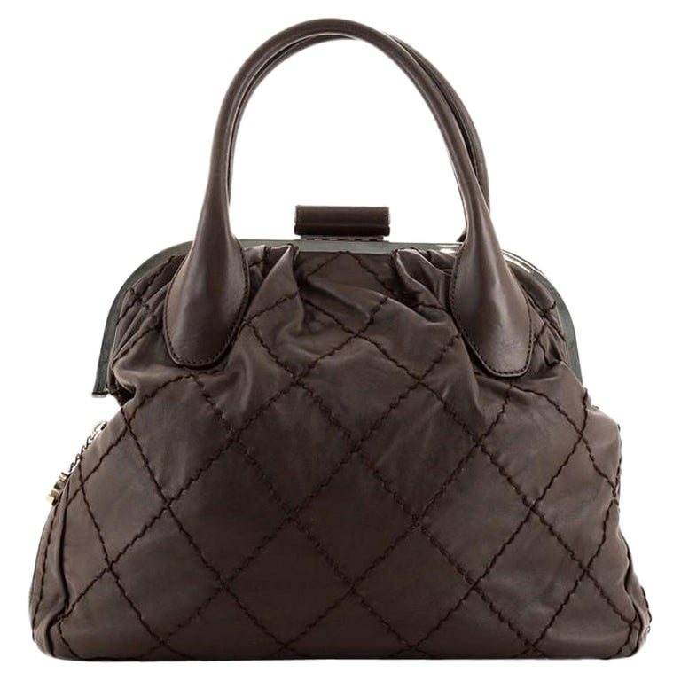 Chanel Expandable Zip Around Frame Bag Quilted Leather Large at 1stDibs