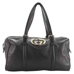 Gucci Britt Boston Duffle Bag Leather Large