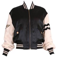 Vintage Moschino Cheap & Chic "4 Your Eyes Only" Varsity Bomber Jacket