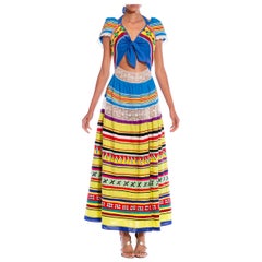 MORPHEW ATELIER Rainbow Patchwork Cotton Florida Seminole Tribe Dress