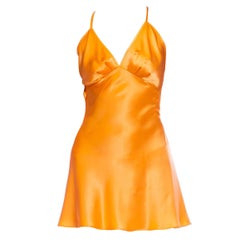 MORPHEW COLLECTION Mayan Gold Silk Charmeuse Cocktail Dress
