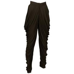 BASTET black jersey draped evening pants, C.1970s 7