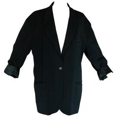 Margiela Pour H&M Navy Oversized Blazer Jacket Contrast Stitching 2012 LE