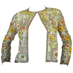 1970s Chanel Haute Couture Lesage Bead, Sequin & Embroidered Silk Jacket