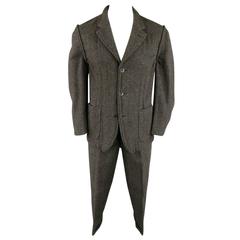Retro 1998 COMME des GARCONS Color Blend Brown Reverse Seam Men's 31 30 Suit