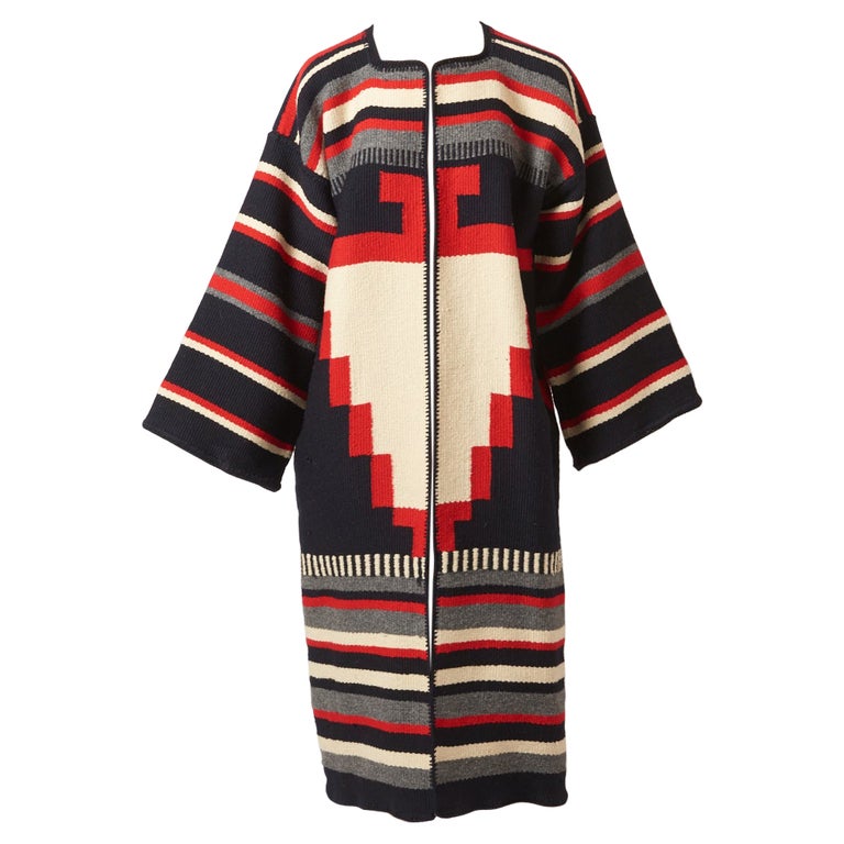 Attributed to Michaele Volbracht Navajo Blanket Coat at 1stDibs