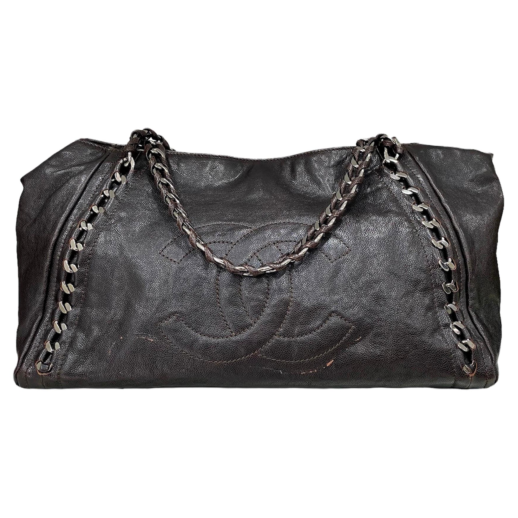 Chanel Vintage Brown Shoulder Bag 