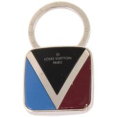 Vintage Louis Vuitton Silver Tone Key Holder / Bag Charm