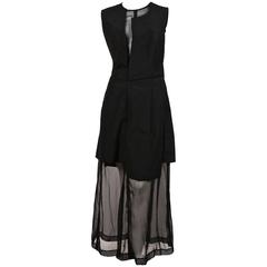 COMME DES GARCONS padded dress with sheer inserts - RUNWAY 2007 11
