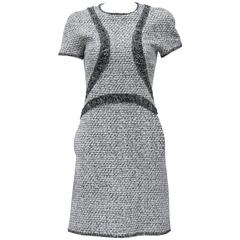 Chanel grey wool knit dress