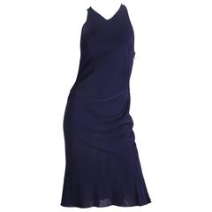 Alaia Navy Blue Slinky Dress 4