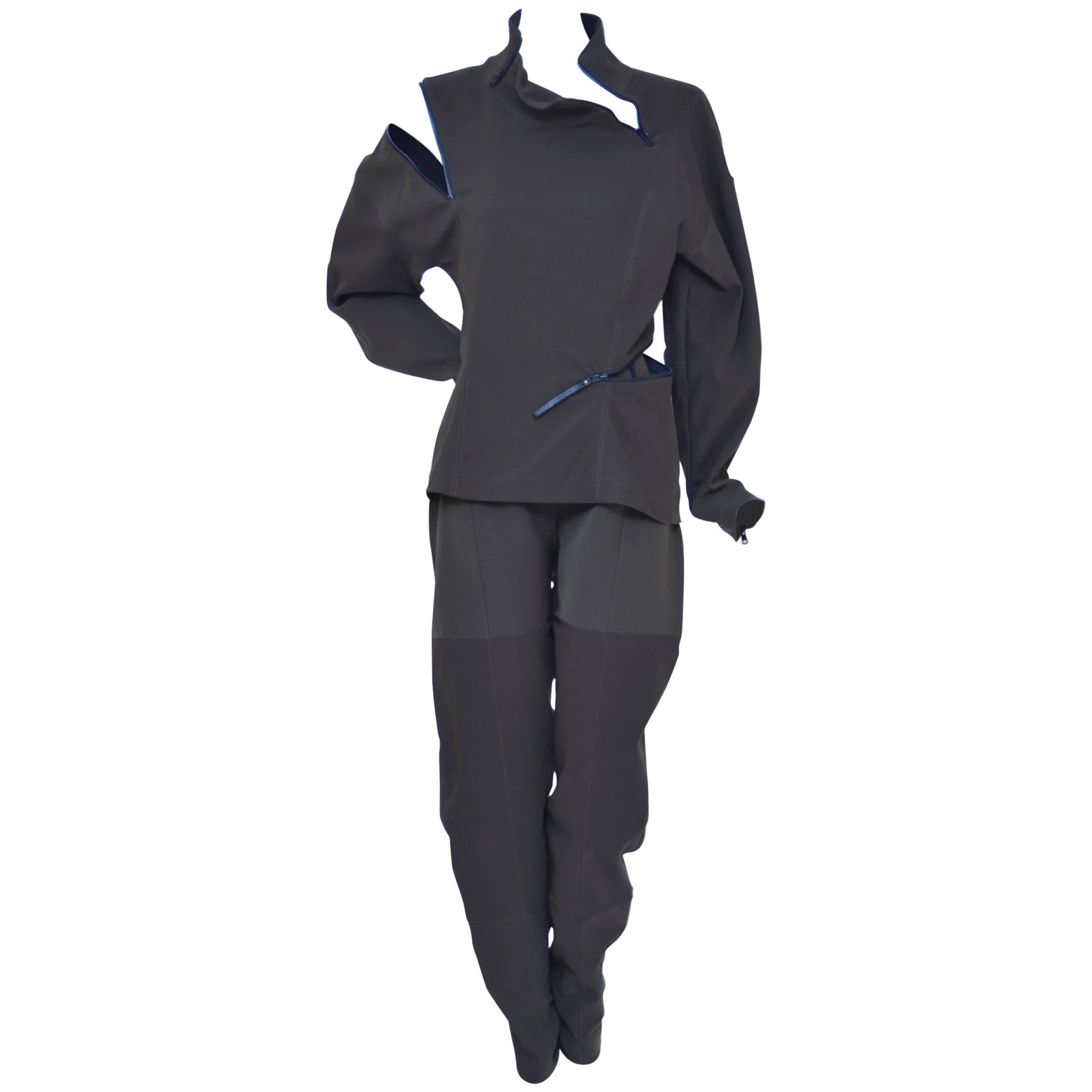 ISSEY MIYAKE  1990's  Runway "Zipper" Suit   For Sale