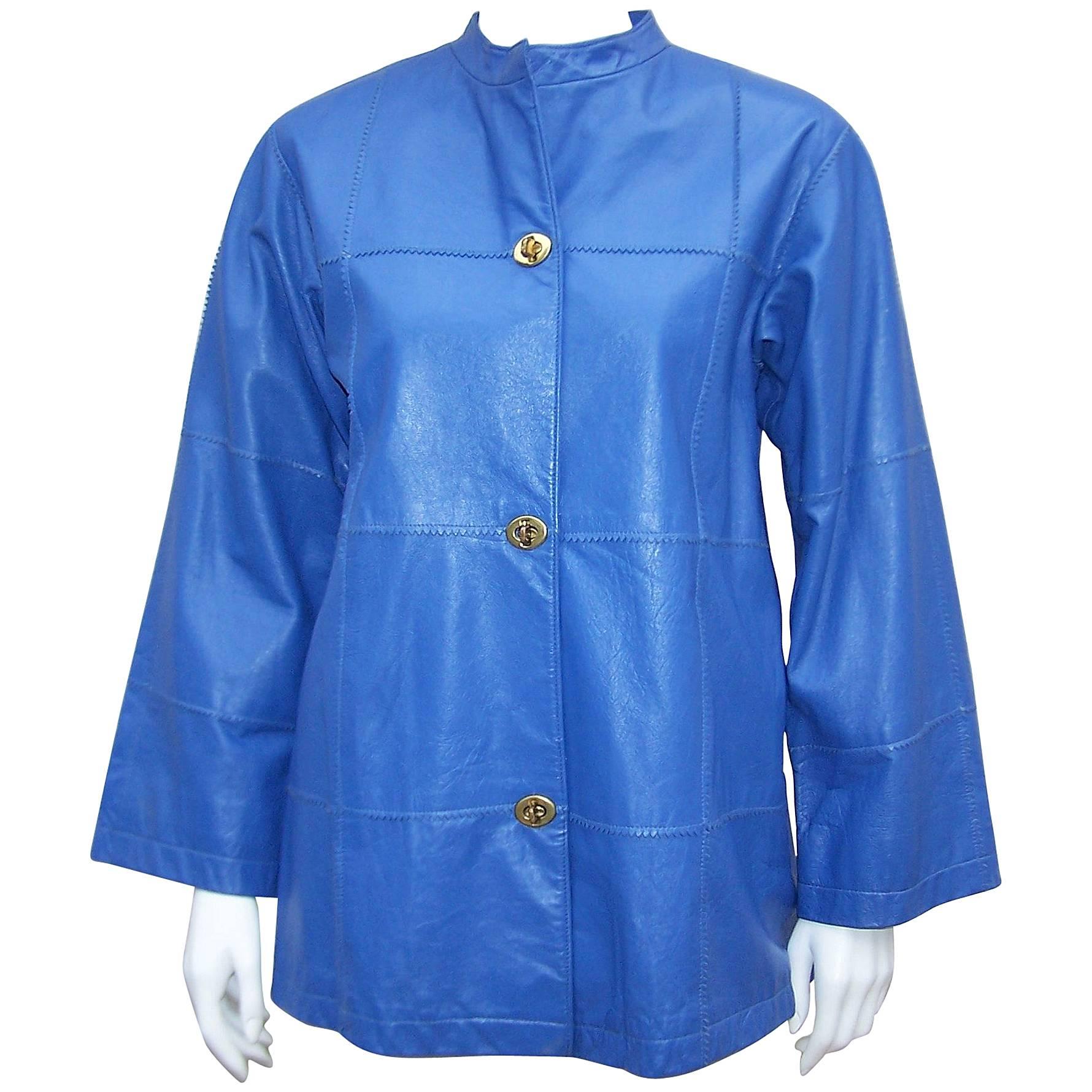 c.1970 Bonnie Cashin Mandarin Style Leather Jacket