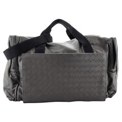 Bottega Veneta Multi Pocket Duffle Leather with Intrecciato Detail Large